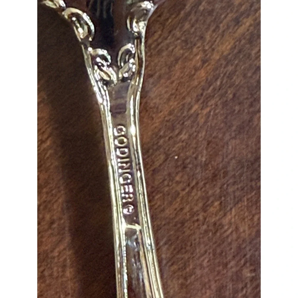 vtg Godinger Silver Plated Flatware ‎ Tea Strainer 53 Pieces floral ornate